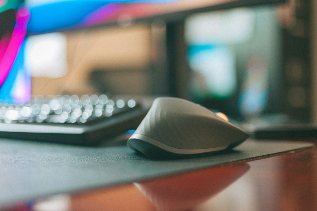 computer mouse on a desk
